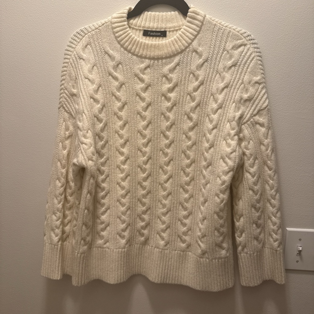 Cozy Cream Cable Knit Sweater